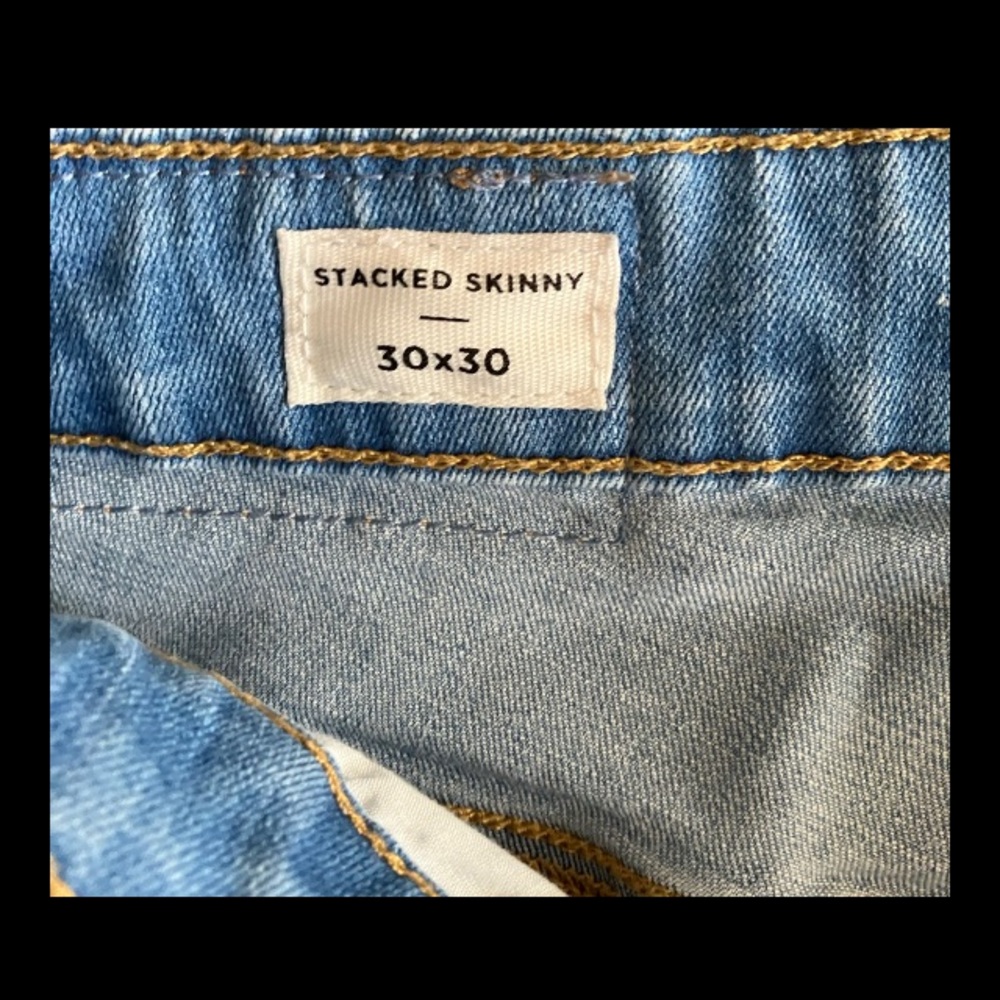 Pacsun Men’s Size 30x30 Light Indigo Blue Wash Stacked Stretch Skinny Jeans - Picture 6 of 12